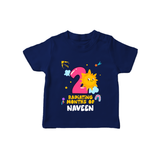 2nd Month Baby Outfit | Personalized T-Shirt for Newborn | Milestone Gift Idea - NAVY BLUE - 0-5 Months Old (Chest 17")