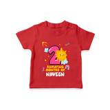 2nd Month Baby Outfit | Personalized T-Shirt for Newborn | Milestone Gift Idea - RED - 0-5 Months Old (Chest 17")