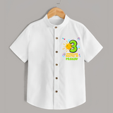 3rd Month Baby Outfit | Personalized Shirt for Newborn | Milestone Gift Idea - WHITE - 0 - 6 Months Old (Chest 23")
