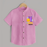 4th Month Baby Outfit | Personalized Shirt for Newborn | Milestone Gift Idea - BABY PINK - 0 - 6 Months Old (Chest 23")