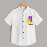 4th Month Baby Outfit | Personalized Shirt for Newborn | Milestone Gift Idea - WHITE - 0 - 6 Months Old (Chest 23")