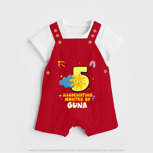 5th Month Baby Outfit | Personalized Dungaree Set for Newborn | Milestone Gift Idea