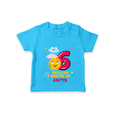 Celebrate The 6th Month Birthday with Personalized T-Shirt - SKY BLUE - 0 - 5 Months Old (Chest 17")