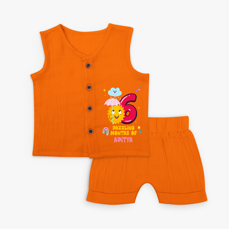 Celebrate The 6th Month Birthday with Personalized Jabla set - HALLOWEEN - 0 - 3 Months Old (Chest 9.8")