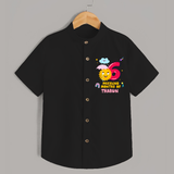 6th Month Baby Outfit | Personalized Shirt for Newborn | Milestone Gift Idea - BLACK - 0 - 6 Months Old (Chest 23")