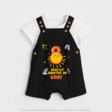 8th Month Baby Outfit | Personalized Dungaree Set for Newborn | Milestone Gift Idea - BLACK - 0 - 5 Months Old (Chest 18")
