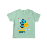 9th Month Baby Outfit | Personalized T-Shirt for Newborn | Milestone Gift Idea - MINT GREEN - 0-5 Months Old (Chest 17")