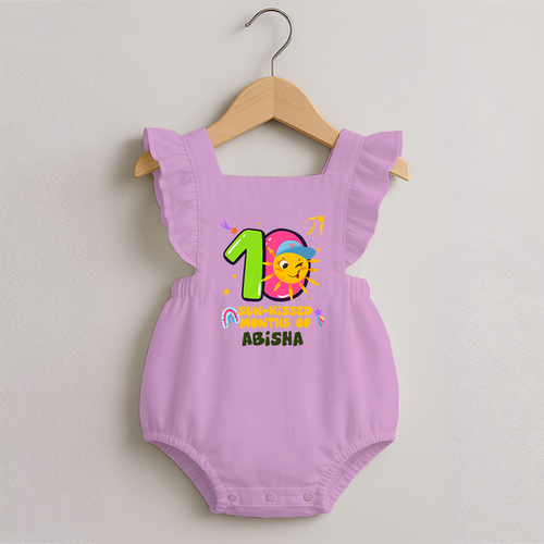10th Month Baby Outfit | Personalized Romper Frock for Newborn | Milestone Gift Idea