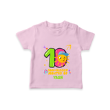 Celebrate The 10th Month Birthday with Personalized T-Shirt - PINK - 0 - 5 Months Old (Chest 17")