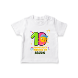 10th Month Baby Outfit | Personalized T-Shirt for Newborn | Milestone Gift Idea - WHITE - 0-5 Months Old (Chest 17")