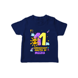 11th Month Baby Outfit | Personalized T-Shirt for Newborn | Milestone Gift Idea - NAVY BLUE - 0-5 Months Old (Chest 17")