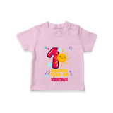 Celebrate The 1st Year Birthday with Personalized T-Shirt - PINK - 0 - 5 Months Old (Chest 17")