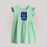 Personalized Birthday Stat Baby Frock | Custom Baby Baby Frock with Birth Date, Time, and Weight - MINT GREEN - 0 - 3 Months Old (Chest 17")