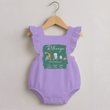 First Birthday Stat Romper Frock | Custom Romper Frock for Your Baby's Milestone - LILAC - 0 - 3 Months Old (Chest 19")