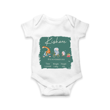 First Birthday Stat Romper | Custom Romper for Your Baby's Milestone - WHITE - New Born (Chest 14")