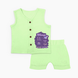 Birthday Stats Baby Jabla Set | Personalized Jabla Set with Baby's Special Info - PASTEL GREEN - 0 - 3 Months Old (Chest 9.8")