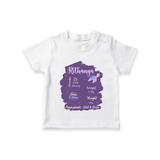 Birthday Stats Baby T-shirt | Personalized T-shirt with Baby's Special Info - WHITE - 0-5 Months Old (Chest 17")