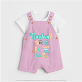 Baby Birthday Stat Keepsake Dungaree Set | Personalized Baby Dungaree Set with Birth Info - BABY PINK - 0 - 5 Months Old (Chest 18")