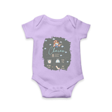 Birthday Milestone Romper | Custom Romper with Birth Date, Time, and Weight - LILAC - New Born (Chest 14")