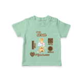 Personalized Birthday Stats Baby T-shirt | Custom T-shirt for Baby's First Birthday - MINT GREEN - 0-5 Months Old (Chest 17")