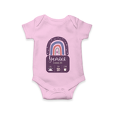 Custom Birthday Stat Romper | Personalized Romper with Baby's Birth Date and Weight - BABY PINK - New Born (Chest 14")