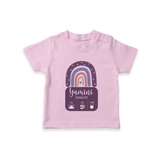 Custom Birthday Stat T-shirt | Personalized T-shirt with Baby's Birth Date and Weight - BABY PINK - 0-5 Months Old (Chest 17")