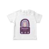 Custom Birthday Stat T-shirt | Personalized T-shirt with Baby's Birth Date and Weight - WHITE - 0-5 Months Old (Chest 17")