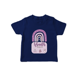 Custom Birthday Stat T-shirt | Personalized T-shirt with Baby's Birth Date and Weight - NAVY BLUE - 0-5 Months Old (Chest 17")