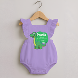 Milestone Birth Stats Romper Frock | Personalized Romper Frock for Baby's Special Day - LILAC - 0 - 3 Months Old (Chest 19")