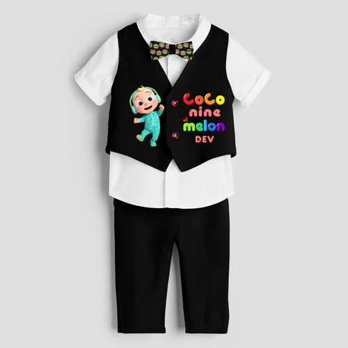 Ninth Year Cocomelon Themed Customized Waist Coat With Name For Kids