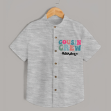 Cousin Crew Shirt | Matching Outfits for Baby Cousins - GREY - 0 - 6 Months Old (Chest 23")
