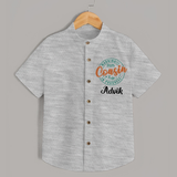 My First Cousin Bond Shirt | Celebrate Family Ties - GREY - 0 - 6 Months Old (Chest 23")