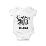Cousin Squad Cotton Romper / Onesie | Personalized Baby Wear - WHITE - New Born (Chest 14")