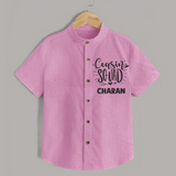 Cousin Squad Cotton Shirt | Personalized Baby Wear - BABY PINK - 0 - 6 Months Old (Chest 23")