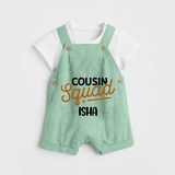 Tiny Cousin Team Dungaree Set | Personalized Infant Apparel - MINT GREEN - 0 - 5 Months Old (Chest 18")