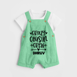 Cousin Charm Dungaree Set Outfit | Celebrate the Cousin Bond - GREEN - 0 - 5 Months Old (Chest 18")