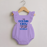 Cousin Love Frock Romper Outfit | Soft Cotton for Infants - LILAC - 0 - 3 Months Old (Chest 19")