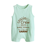 Cousin Smiles Romper Suit / Sleeveless Romper | Adorable and Comfortable Wear - MINT GREEN - 0 - 5 Months Old (Chest 18")
