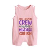 Little Cousin Tribe Romper Suit / Sleeveless Romper | Adorable Matching Wear - BABY PINK - 0 - 5 Months Old (Chest 18")