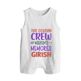 Little Cousin Tribe Romper Suit / Sleeveless Romper | Adorable Matching Wear - WHITE - 0 - 5 Months Old (Chest 18")