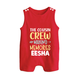 Little Cousin Tribe Romper Suit / Sleeveless Romper | Adorable Matching Wear - RED - 0 - 5 Months Old (Chest 18")