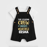 Little Cousin Tribe Dungaree Set | Adorable Matching Wear - BLACK - 0 - 5 Months Old (Chest 18")