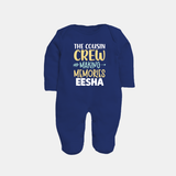 Little Cousin Tribe Sleep Suit / Full Sleeve Bodysuit | Adorable Matching Wear - NAVY BLUE - New Born (Chest 7.5")