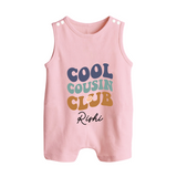 Baby Cousin Bond Romper Suit / Sleeveless Romper | Custom Name Options - BABY PINK - 0 - 5 Months Old (Chest 18")