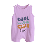 Baby Cousin Bond Romper Suit / Sleeveless Romper | Custom Name Options - LILAC - 0 - 5 Months Old (Chest 18")