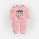 Baby Cousin Bond Sleep Suit / Full Sleeve Bodysuit | Custom Name Options - BABY PINK - New Born (Chest 7.5")