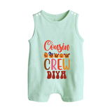 Baby Cousin Gang Romper Suit / Sleeveless Romper | Comfortable and Cute - MINT GREEN - 0 - 5 Months Old (Chest 18")