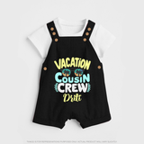 Cousin Fun Squad Dungaree Set | Comfortable Baby Wear - BLACK - 0 - 5 Months Old (Chest 18")