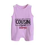 Cousin Vibes Only Romper Suit / Sleeveless Romper | Festive Wear for Babies - LILAC - 0 - 5 Months Old (Chest 18")