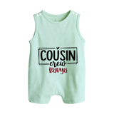 Cousin Vibes Only Romper Suit / Sleeveless Romper | Festive Wear for Babies - MINT GREEN - 0 - 5 Months Old (Chest 18")